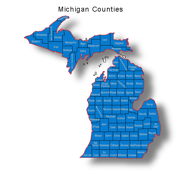 Michigan County Map 